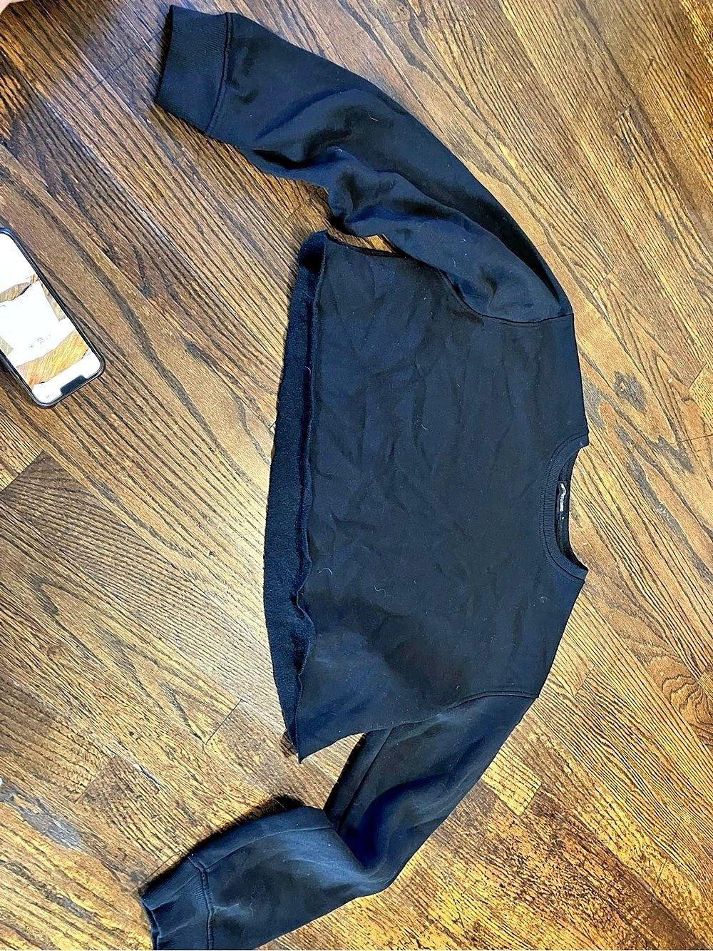PrettyLittleThing Black Long Sleeve Top Size Large